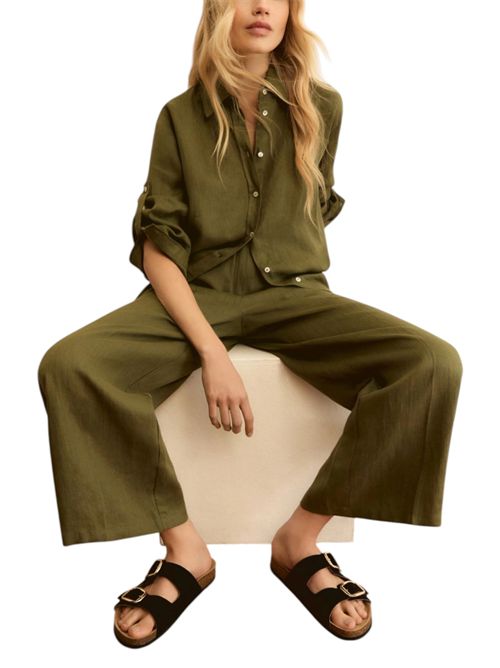 Pantalone dritto in lino emmclava EMME MARELLA | 2615131182008