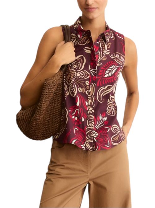 Camicia smanicata in popeline stampato emmodino EMME MARELLA | 2615161052002