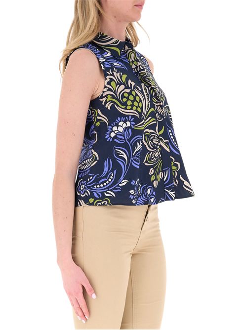 Camicia smanicata in popeline stampato emmodino EMME MARELLA | 2615161052004