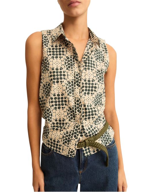 Camicia smanicata in popeline stampato emmodino EMME MARELLA | 2615161052005