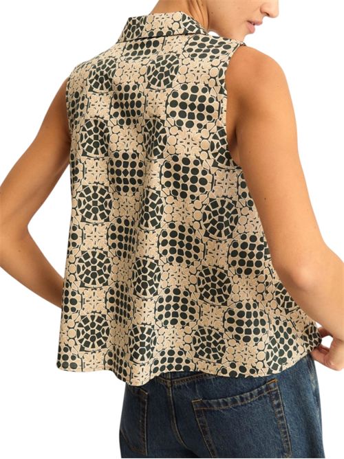 Camicia smanicata in popeline stampato emmodino EMME MARELLA | 2615161052005