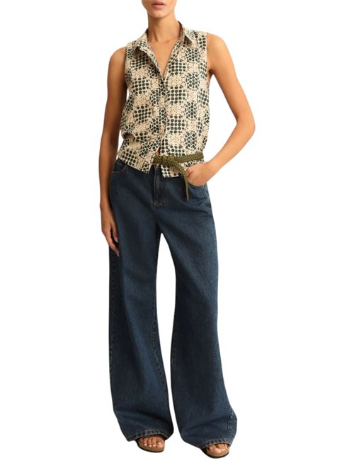 Camicia smanicata in popeline stampato emmodino EMME MARELLA | 2615161052005