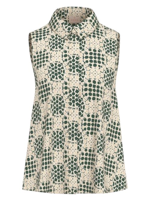 Camicia smanicata in popeline stampato emmodino EMME MARELLA | 2615161052005