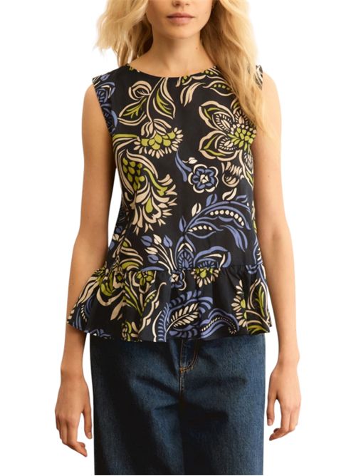 Top smanicato con balza  emmombrina EMME MARELLA | 2615161062002