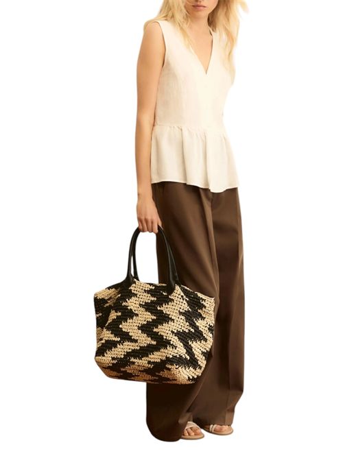 Top con balza in viscosa e lino emmelmo EMME MARELLA | 2615161102001