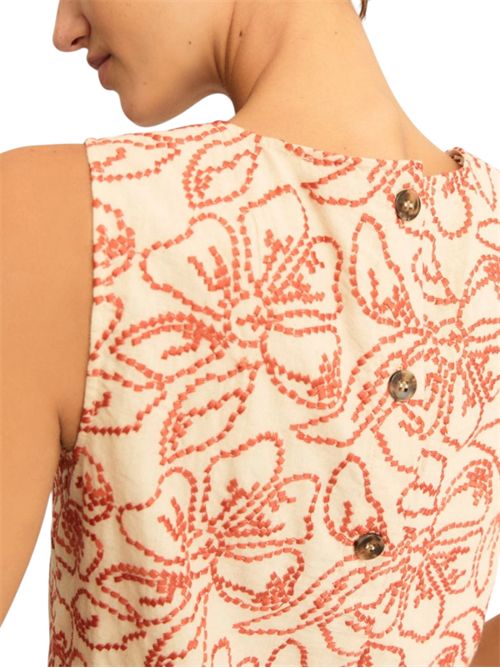 Top in cotone e lino ricamato emmvetro EMME MARELLA | 2615161152001