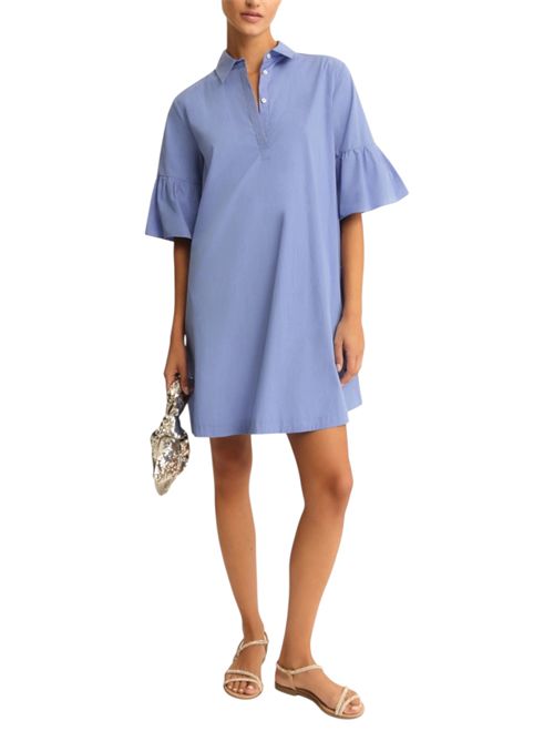 Abito in popeline con balza alle maniche emmepoche EMME MARELLA | 2615221192005