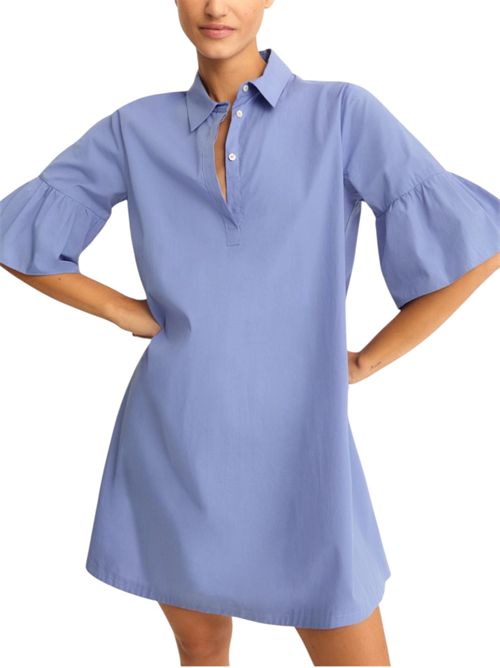 Abito in popeline con balza alle maniche emmepoche EMME MARELLA | 2615221192005