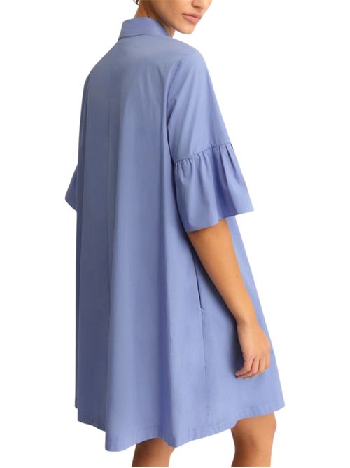 Abito in popeline con balza alle maniche emmepoche EMME MARELLA | 2615221192005