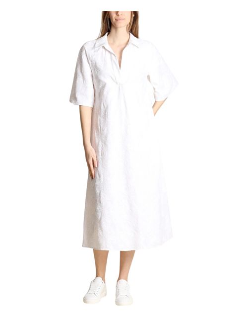 Abito in cotone e lino ricamato emmfolk EMME MARELLA | 2615221222006