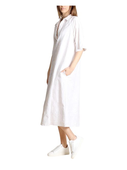 Abito in cotone e lino ricamato emmfolk EMME MARELLA | 2615221222006