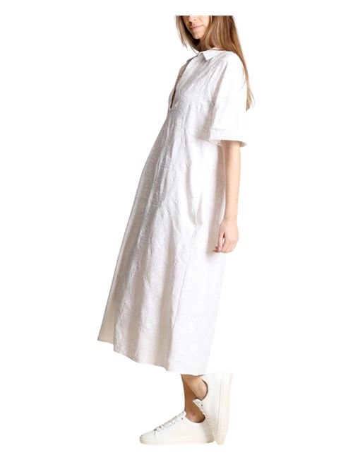 Abito in cotone e lino ricamato emmfolk EMME MARELLA | 2615221222006