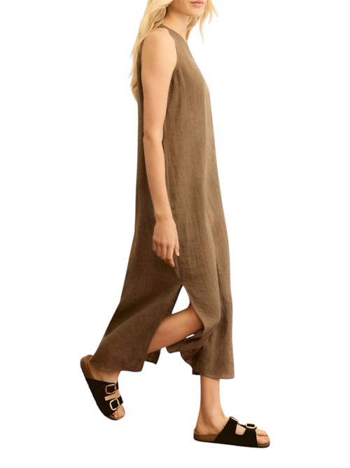 Abito dritto in tela di lino emmvelo EMME MARELLA | 2615221352005