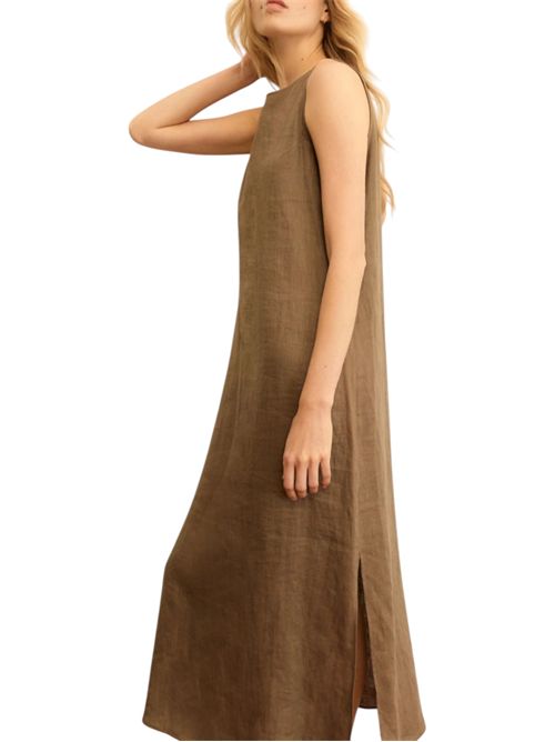 Abito dritto in tela di lino emmvelo EMME MARELLA | 2615221352005