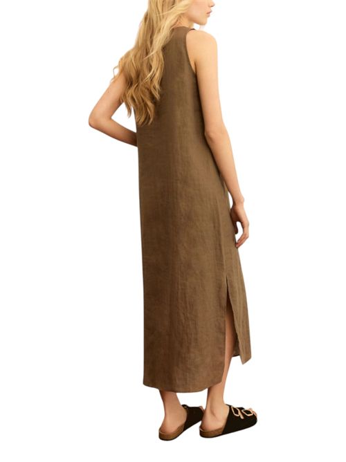 Abito dritto in tela di lino emmvelo EMME MARELLA | 2615221352005