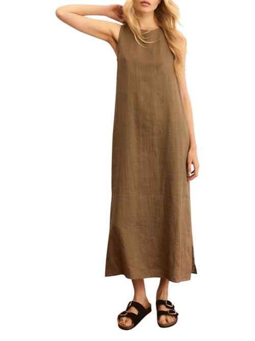 Abito dritto in tela di lino emmvelo EMME MARELLA | 2615221352005