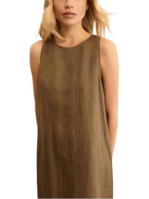 Abito dritto in tela di lino emmvelo EMME MARELLA | 2615221352005