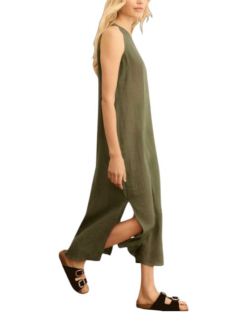 Abito dritto in tela di lino emmvelo EMME MARELLA | 2615221352008