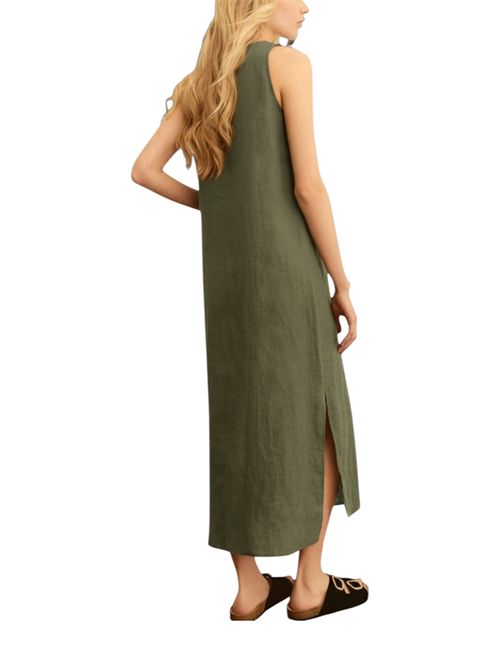 Abito dritto in tela di lino emmvelo EMME MARELLA | 2615221352008