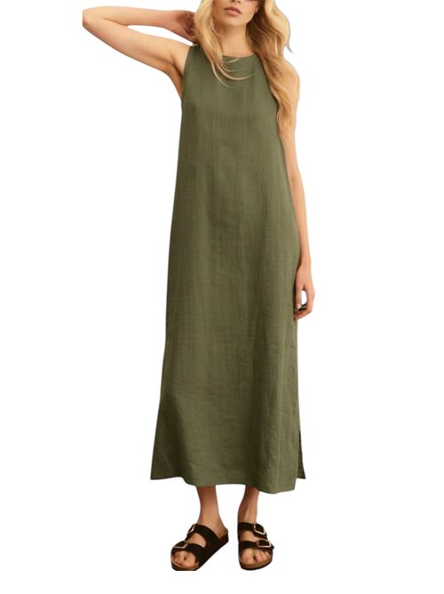 Abito dritto in tela di lino emmvelo EMME MARELLA | 2615221352008