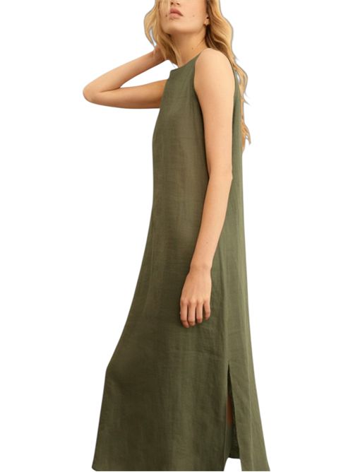 Abito dritto in tela di lino emmvelo EMME MARELLA | 2615221352008