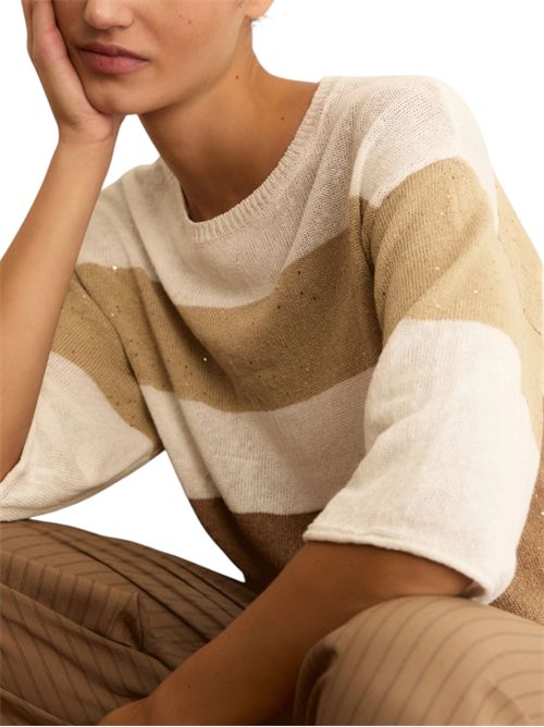 Maglia boxy in misto lino emmesule EMME MARELLA | 2615361022001