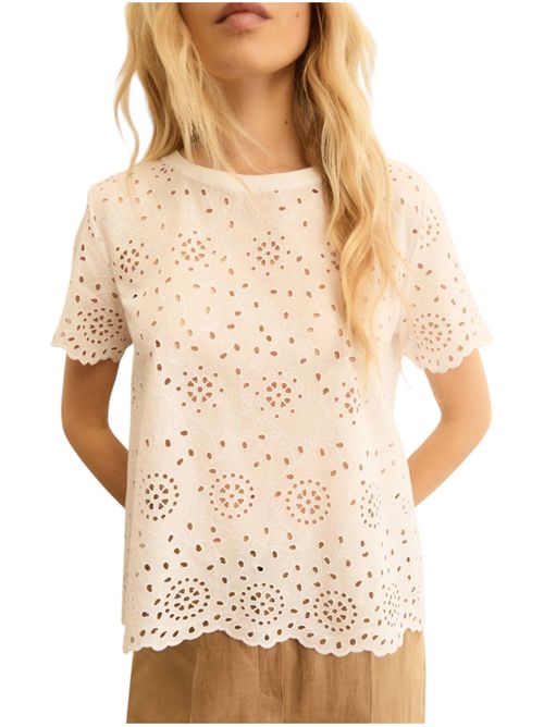 T-shirt in sangallo con retro in jersey emmveletta EMME MARELLA | 2615971022001