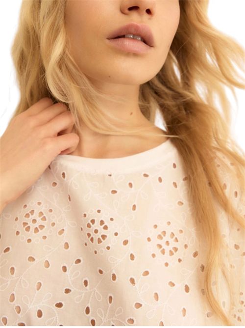 T-shirt in sangallo con retro in jersey emmveletta EMME MARELLA | 2615971022001