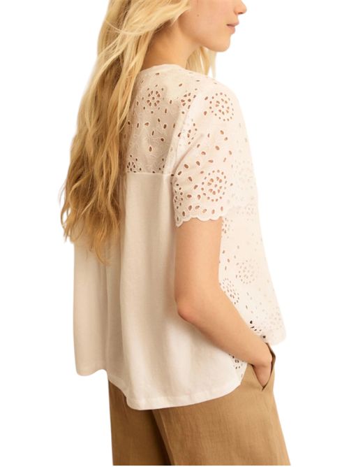 T-shirt in sangallo con retro in jersey emmveletta EMME MARELLA | 2615971022001