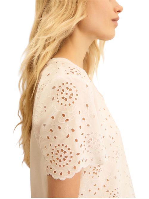 T-shirt in sangallo con retro in jersey emmveletta EMME MARELLA | 2615971022001