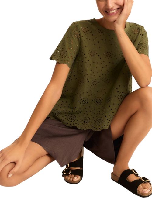 T-shirt in sangallo con retro in jersey emmveletta EMME MARELLA | 2615971022005