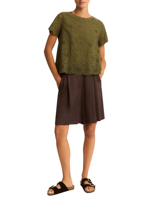 T-shirt in sangallo con retro in jersey emmveletta EMME MARELLA | 2615971022005