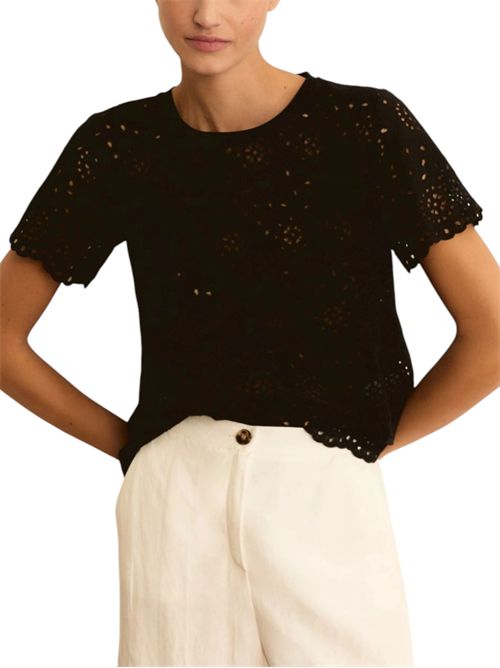 T-shirt in sangallo con retro in jersey emmveletta EMME MARELLA | 2615971022007