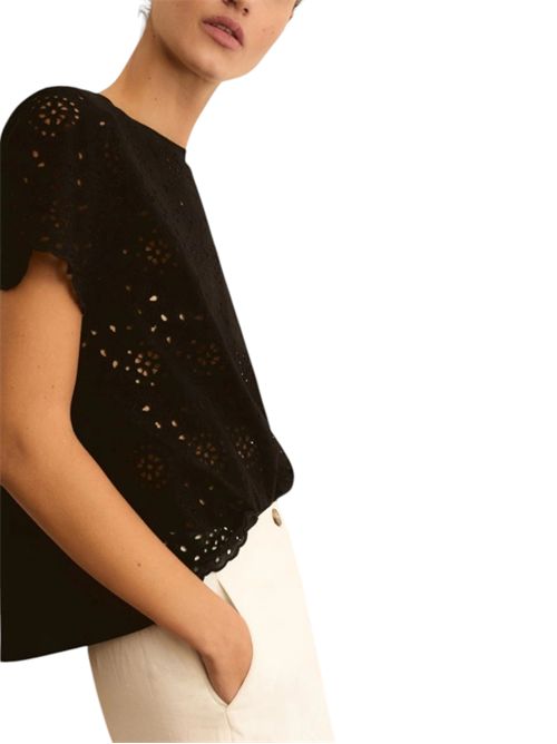 T-shirt in sangallo con retro in jersey emmveletta EMME MARELLA | 2615971022007