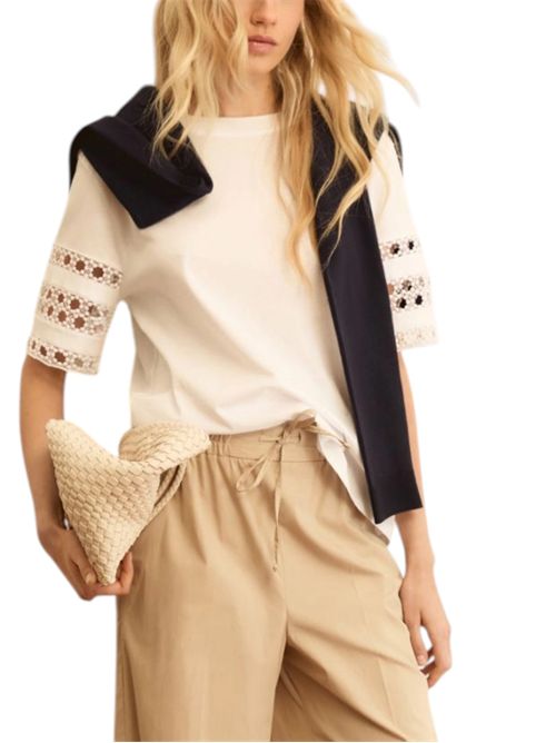 T-shirt in jersey con passamaneria emmmape EMME MARELLA | 2615971042001