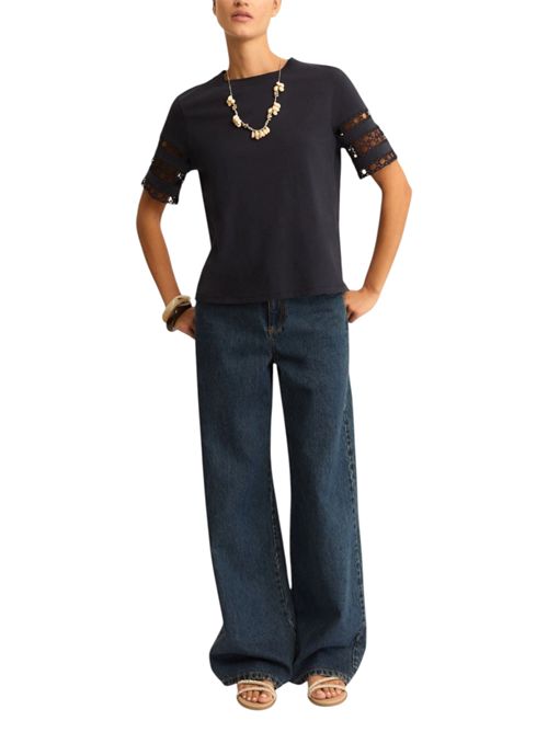 T-shirt in jersey con passamaneria emmmape EMME MARELLA | 2615971042002