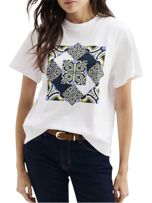T-shirt con stampa maiolica emmparaggi EMME MARELLA | 2615971082002