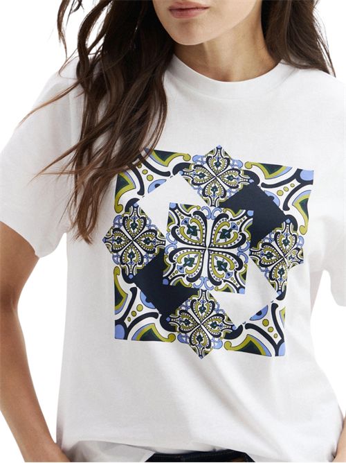 T-shirt con stampa maiolica emmparaggi EMME MARELLA | 2615971082002