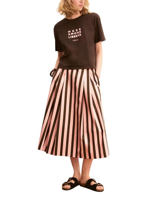 Gonna ampia in raso stretch emiquatto EMME MARELLA | 2615101015001