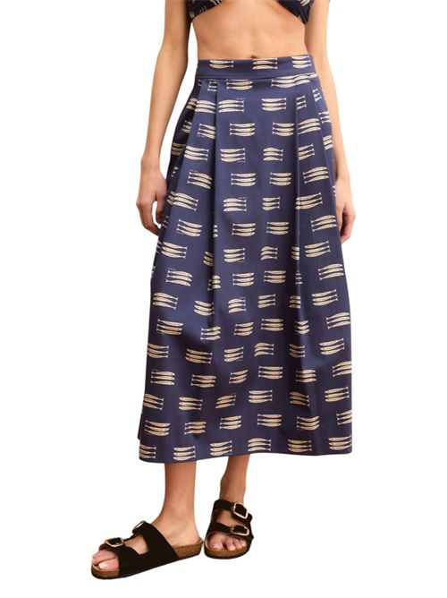 Gonna ampia in raso stretch emiquatto EMME MARELLA | 2615101015004