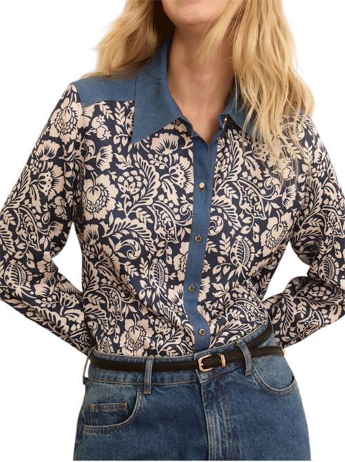 Camicia in viscosa stampata emisalita EMME MARELLA | 2615111064001