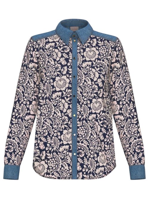 Camicia in viscosa stampata emisalita EMME MARELLA | 2615111064001