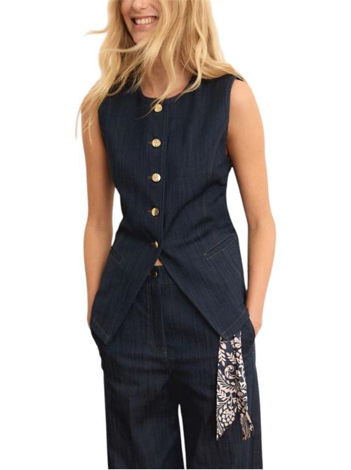 Gilet aderente in denim emicachi EMME MARELLA | 2615151014001