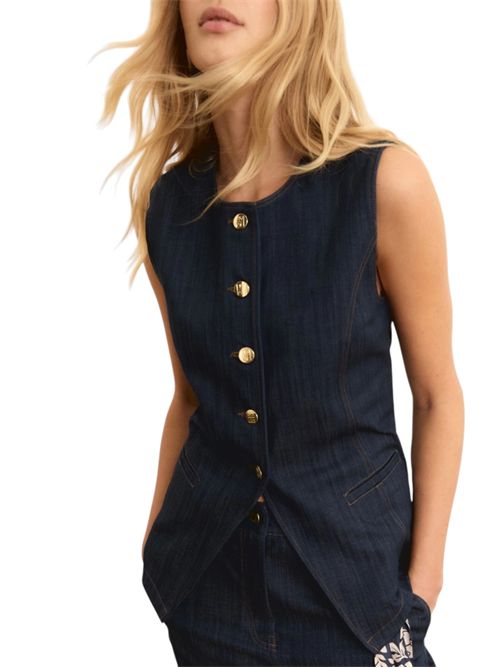 Gilet aderente in denim emicachi EMME MARELLA | 2615151014001