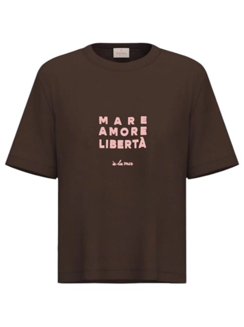T-shirt boxy con stampe e ricami emiorata EMME MARELLA | 2615971025004