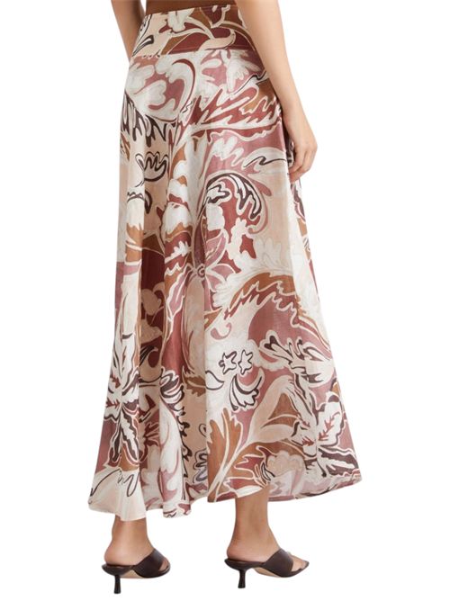 Gonna in lino stampato MARELLA | 2613101074001