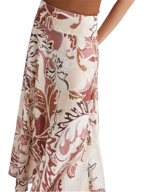 Gonna in lino stampato MARELLA | 2613101074001