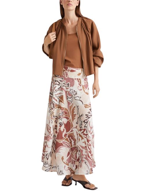 Gonna in lino stampato MARELLA | 2613101074001