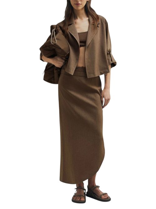 Giacca in viscosa e lino stretch MARELLA | 2613041015001