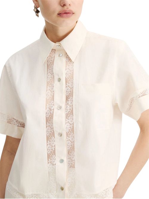 Camicia in popeline con pizzo mlmwhisky MARELLA | 2613111055004